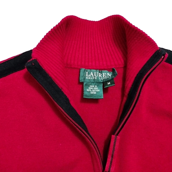 LAUREN RALPH LAUREN WMNS 1/2 ZIP COTTON PULLOVER - Picture 4 of 6